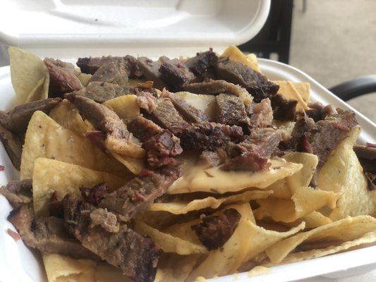 Brisket nachos (requested them unloaded)