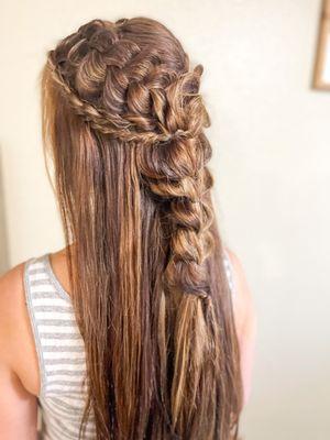 Boho braids for maternity pictures