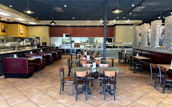 Counter, Dining Area and Salad Bar