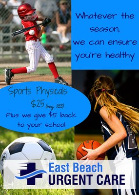 Great Deal on Sports and Camp/School Physicals