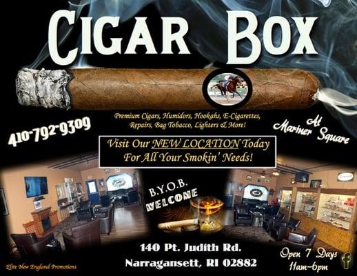 NEW LOCATION For All Things SMOKIN' BYOB WELCOME, Come enjoy our sitting areas and relax!