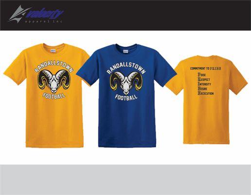 Mock-Up for Randallstown Football tees