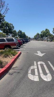 Parking in front of building