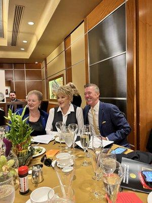 Sitting with these fabulous leaders, John Huck, Mayor Goodman and June Beland.