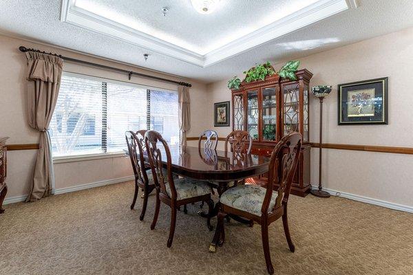 Pristine private dining area