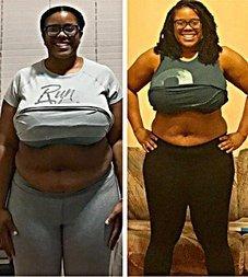 10lbs and 4 inches off her waist in 6 weeks!