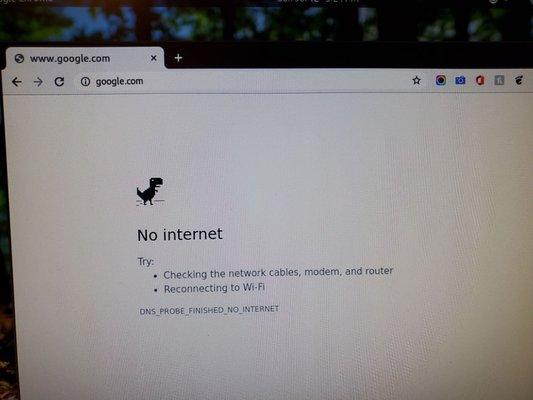 No internet! It is always like this.