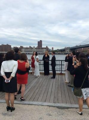 Wedding at Brooklyn Bridge, NY