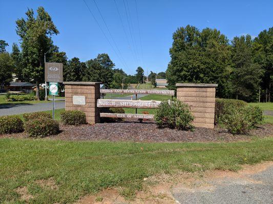 Entrance to Asheboro's North Park