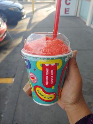 Free slurpie! Pretty nice size too!