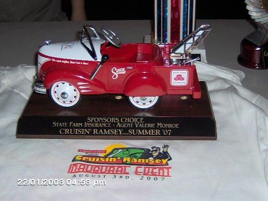 I love making custom trophies for my car club guys!!