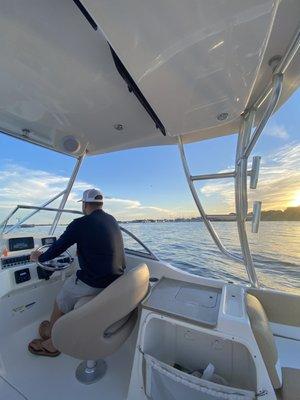 Took out a 25' Key West Dual Console to the pier!