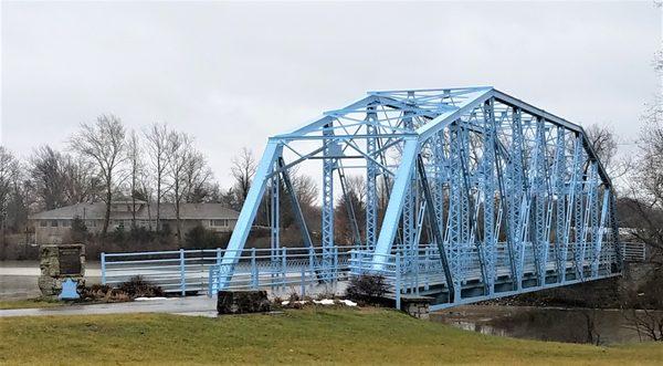 Decatur County Bridge 140 spans the water to connect the sides of the park