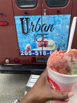 Free urban ice treat courtesy of bham public library (cherry lime flavor)