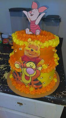 Custom 2 Tiered Winnie The Pooh Cake