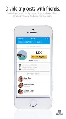 Invite family and friends to trips and easily divide the trip's costs among your guests.