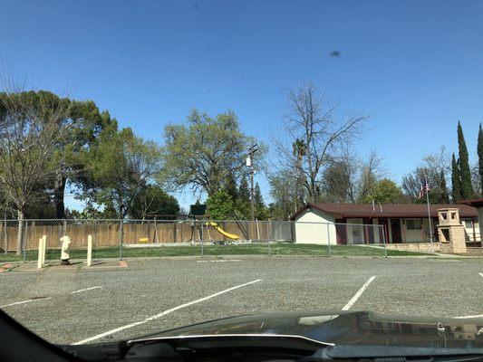 Little playground in back of church