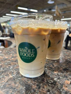 Brown butter cookie lattes over ice..