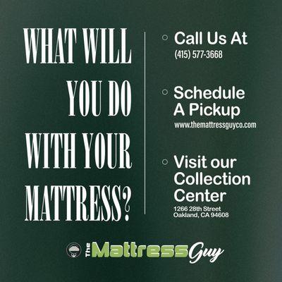 Commercial & Residential Mattress Pickup & Recycling Services!