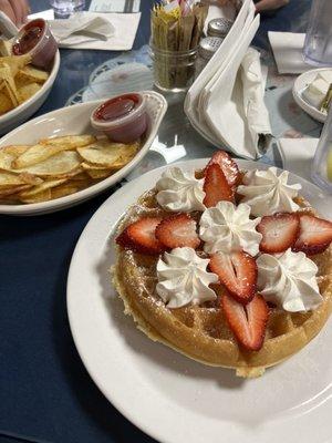 Belgian Waffle, Breakfast Potatoes