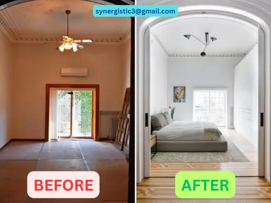 synergistic3@gmail.com - bedroom gut renovation for a client living in Brooklyn, NY