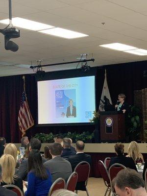 Mayor Nancy Hersman started our annual State of the City by sharing the city's future efforts and projects.