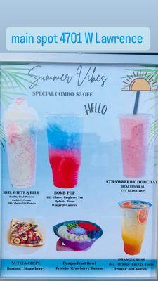 July special combo $3off-delicius protein smoothies-healthy BOMB POP refresher B12 cherry  raspberry-energy tea-hydrate-focus-0 sugar-