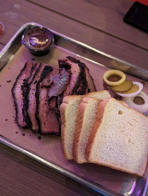 One pound of brisket.