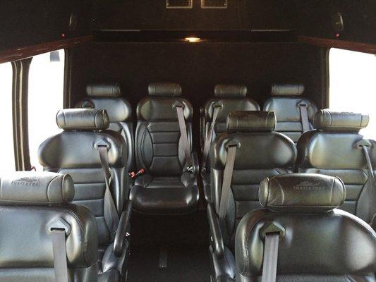 13 passenger Luxury Van interior