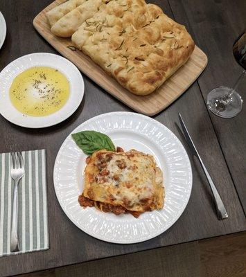 Lasagna with foccacia