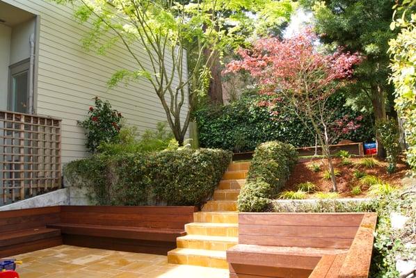 additional shot of patio and benches