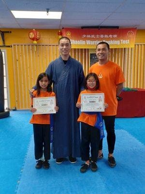 Blue belt graduation, yeah!!! Much thanks Shifu Yanyi Shi, You're the best!!!!