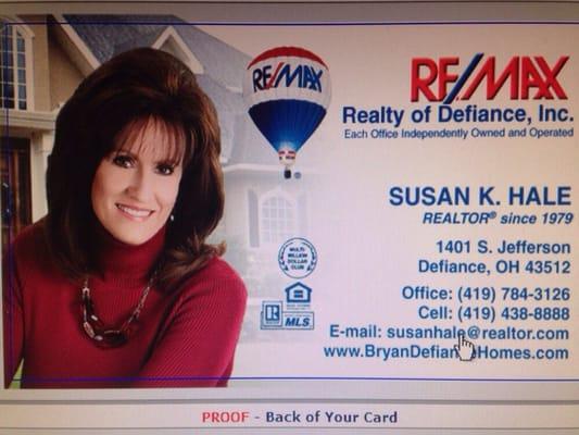 Susan Hale-RE/MAX Realty Of Defiance Inc