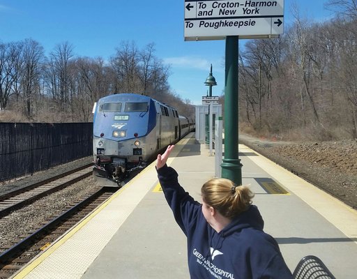 Say hi to Amtrak as they pass by....