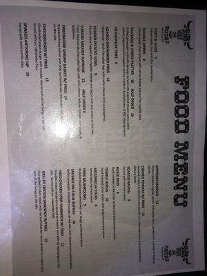 Food menu