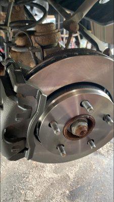 New replaced brake rotors and brake pads