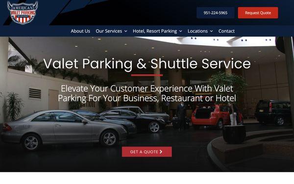 Home Page Slider | Website Development and SEO Services for American Valet Parking Response | Company Riverside, CA