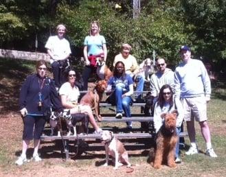 Group class Saturday excursion to Chastain Park--time to put that training to work in the real world!