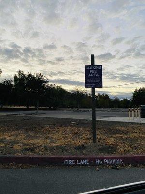 TINY pay for parking sign