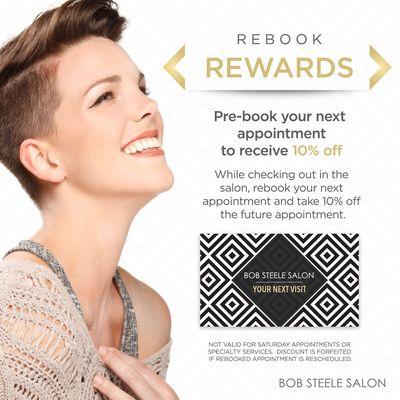 Rebook and Save 10%!