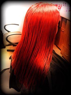 Hair done by Kelly a master color specialist, Redhair