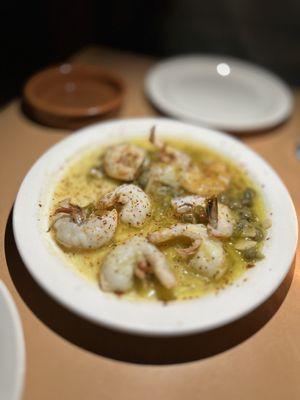 Louisiana white prawns with parsley, lemon and capers