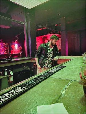 Nikolai bartending