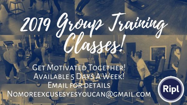 Small group training coming January 2019