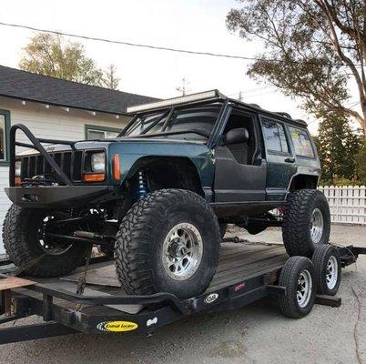 doing a custom tow for a four wheeler.