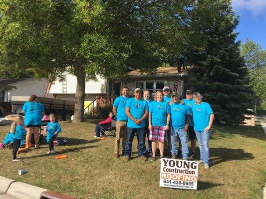 Part of our team during the YC Roof Rescue 2019