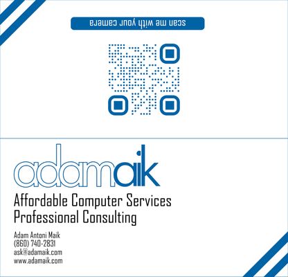 Business Card. Download, print and fold :-)