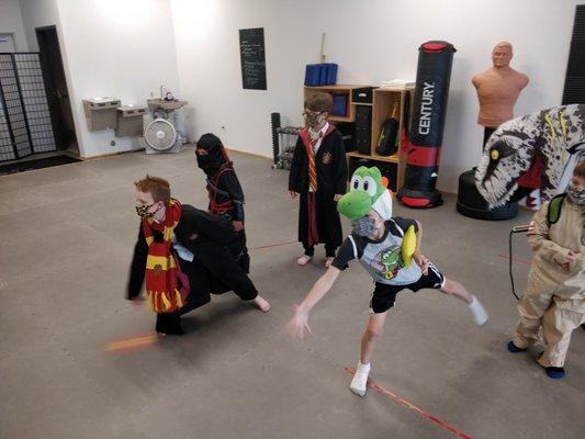 Halloween Ninja Night, suction cup Ninja Stars.