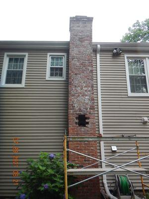 Chimney (After Mason, before flue change)