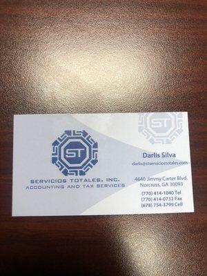 Darlis business card